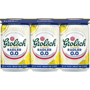 Grolsch Citroen Radler 0.0% Alcoholvrij Blik 6 x 330ML bij Jumbo | Flickmyhouse