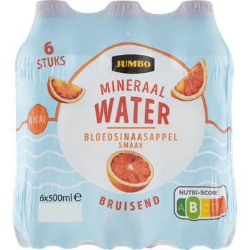 Jumbo Bruisend Mineraalwater Bloedsinaasappel Smaak 6 x 500ML | Flickmyhouse