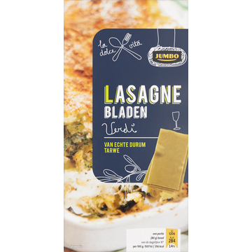 Jumbo Lasagnebladen Verdi 250 g | Flickmyhouse