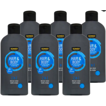 Jumbo Hair & Body 2 in 1 6 x 250ML | Flickmyhouse