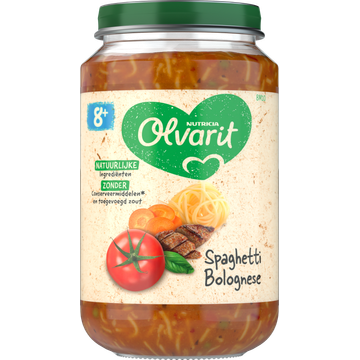 Olvarit Spaghetti Bolognese 8+ Maanden 200 g bij Jumbo | Flickmyhouse