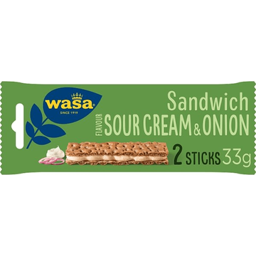 Wasa Sandwich Flavour Sour Cream & Onion 2 Stuks 99 g bij Jumbo | Flickmyhouse