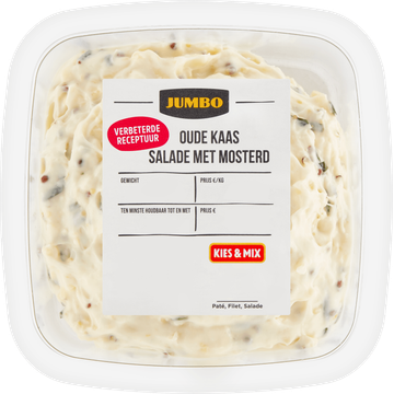 Jumbo Oude Kaas Salade met Mosterd 150 g Aanbieding bij Jumbo | 2 voor 4.50 | Flickmyhouse