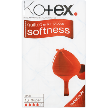 Kotex® Maxi Maandverband Super 16 Stuks bij Jumbo | Flickmyhouse