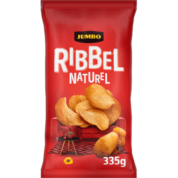 Jumbo Ribbel Naturel Big Pack 335 g | Flickmyhouse