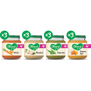 Olvarit 4+ Maanden Variatiemenu Maaltijd 12 x 125g bij Jumbo | Flickmyhouse