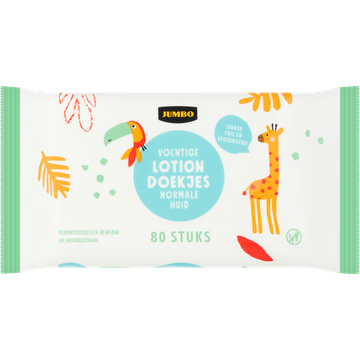 Jumbo Vochtige Lotion Doekjes Normale Huid 80 Stuks | Flickmyhouse