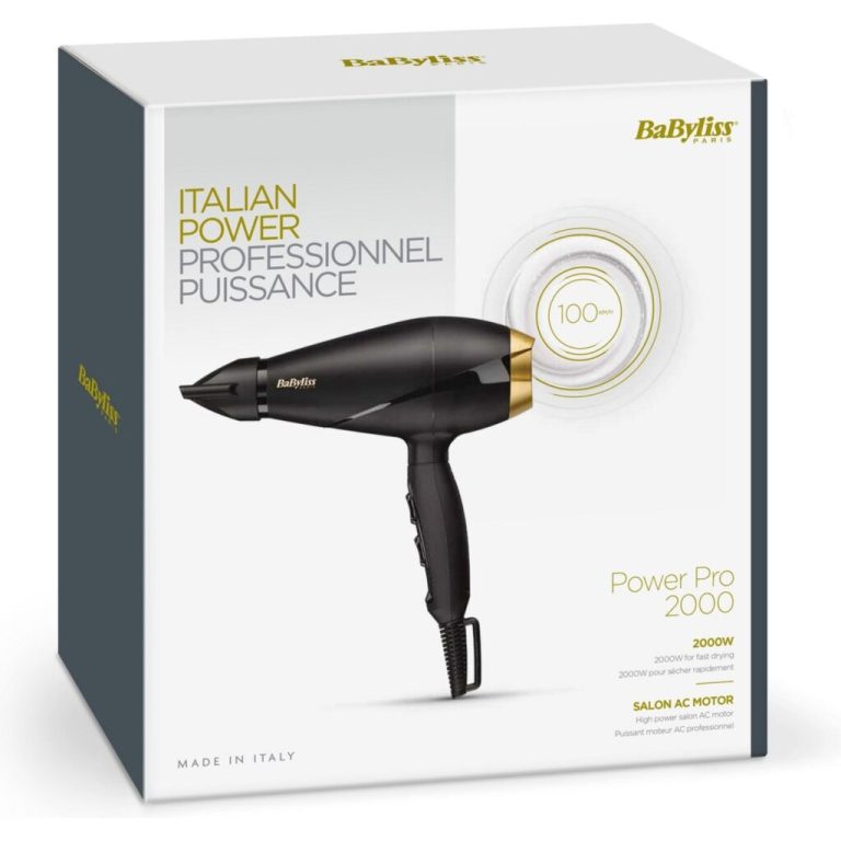 Babyliss 6704E Power Pro 2000 Föhn Zwart/Goud | Kopen bij Flickmyhouse