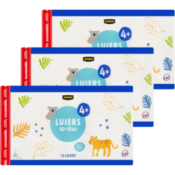 Jumbo Luiers 4+ 1015 kg 3 x 72 Stuks Voordeelverpakking | Flickmyhouse