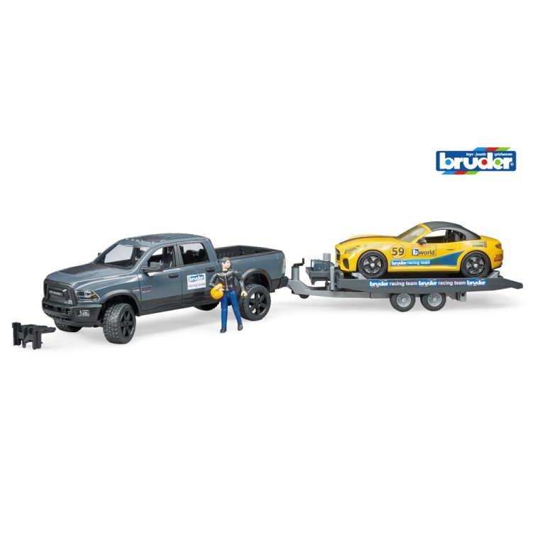Bruder 02504 RAM Power Wagon en Roadster Bruder Racing Team + Figuur 1:16 | Kopen bij Flickmyhouse
