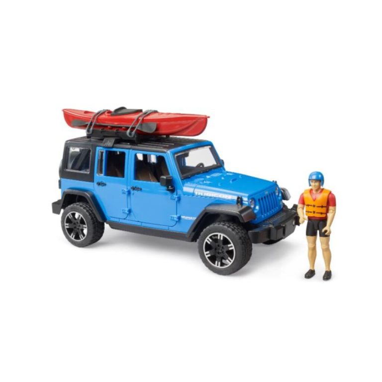 Bruder 02529 Jeep Wrangler Rubicon Unlimited + Kajak en Figuur | Kopen bij Flickmyhouse