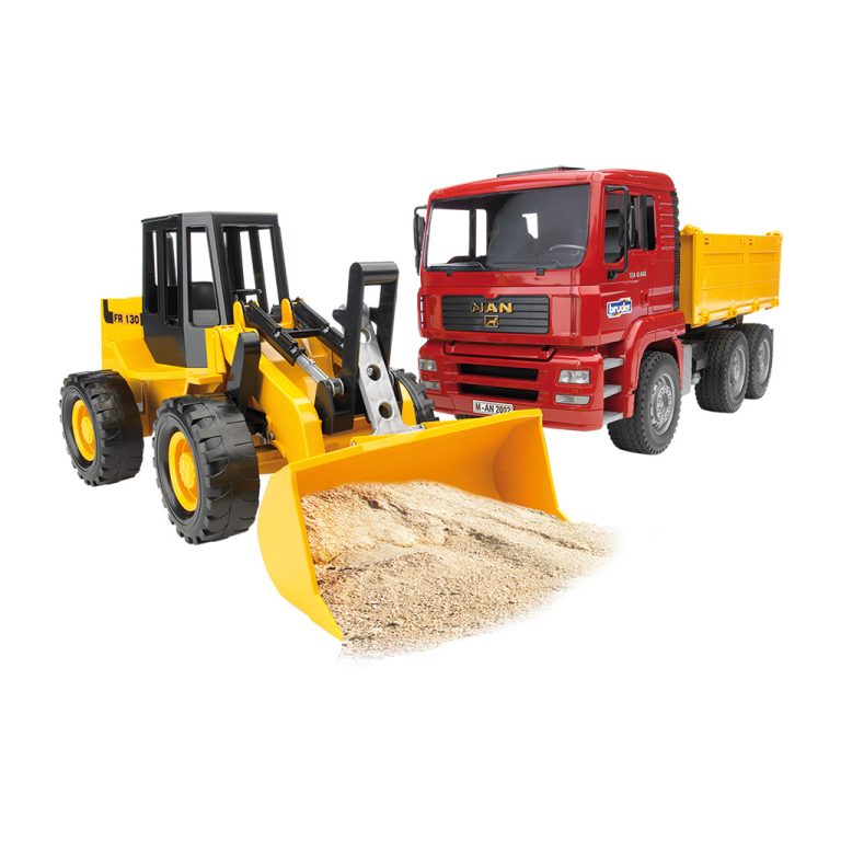 Bruder MAN TGA Kiepwagen met Shovel | Kopen bij Flickmyhouse