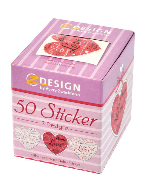 Avery AV-56813 Decosticker Box Harten 3 Designs | Kopen bij Flickmyhouse