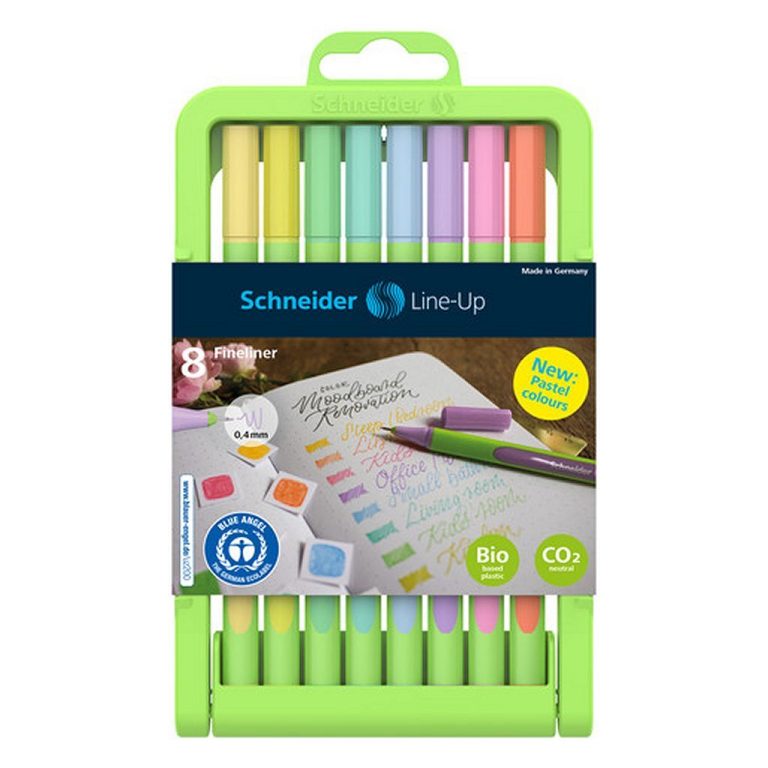 Schneider S-191088 Line-Up Fineliners 0.4 mm 8 Stuks Pastel | Kopen bij Flickmyhouse