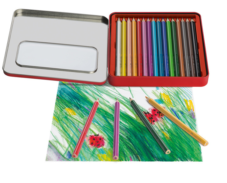 Faber Castell FC-110916 Kleurpotlood Jumbo GRIP Etui Met 16 Stuks | Kopen bij Flickmyhouse