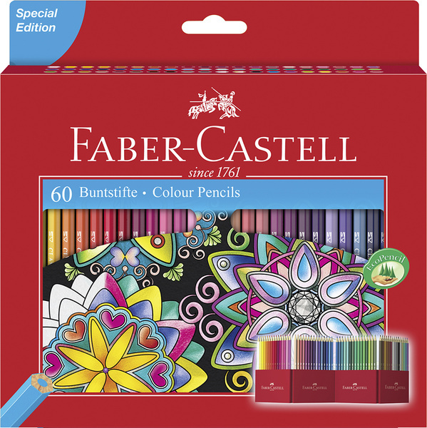 Faber Castell FC-111260 Kleurpotlood Faber-Castell Castle Zeskantig Karton Etui 60 Stuks | Kopen bij Flickmyhouse