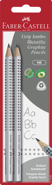 Faber Castell FC-111992 Potloodset 2 Stuks Jumbo Met Grip Hardheid HB | Kopen bij Flickmyhouse