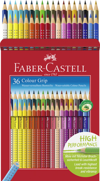 Faber Castell FC-112442 Kleurpotlood FC Grip 36 Stuks 2 Rijen Van 18 Stuks Kartonetui | Kopen bij Flickmyhouse