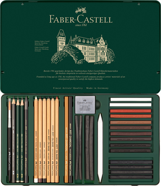 Faber Castell FC-112977 Pitt Monochrome Set Faber-Castell 33-delig Groot | Kopen bij Flickmyhouse