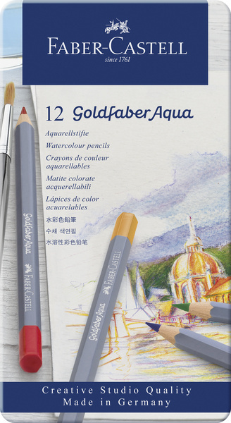 Faber Castell FC-114612 Aquarelkleurpotlood Faber-Castell Goldfaber Etui 12 Stuks | Kopen bij Flickmyhouse