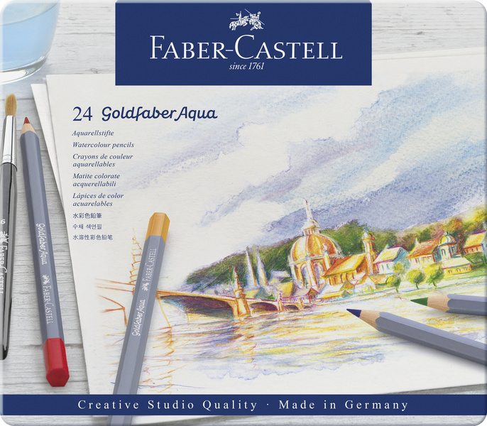 Faber Castell FC-114624 Aquarelkleurpotlood Faber-Castell Goldfaber Etui 24 Stuks | Kopen bij Flickmyhouse