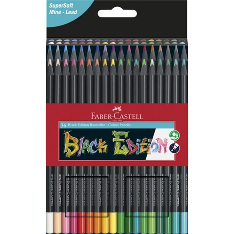 Faber Castell FC-116436 Black Edition Kleurpotloden 36 Stuks | Kopen bij Flickmyhouse