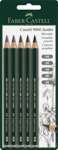 Faber Castell FC-119397 Potloodset Faber-Castell 9000 Jumbo 5 Hardheden | Kopen bij Flickmyhouse
