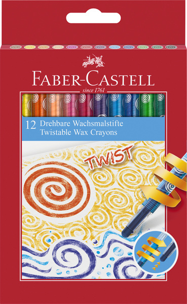 Faber Castell FC-120003 Waskrijt Faber-Castell Draaibaar 12 Stuks | Kopen bij Flickmyhouse