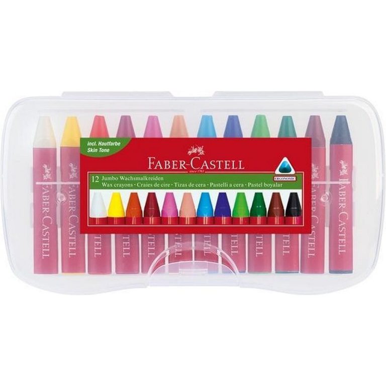 Faber Castell FC-120011 Jumbo Waskrijt 12 Stuks | Kopen bij Flickmyhouse