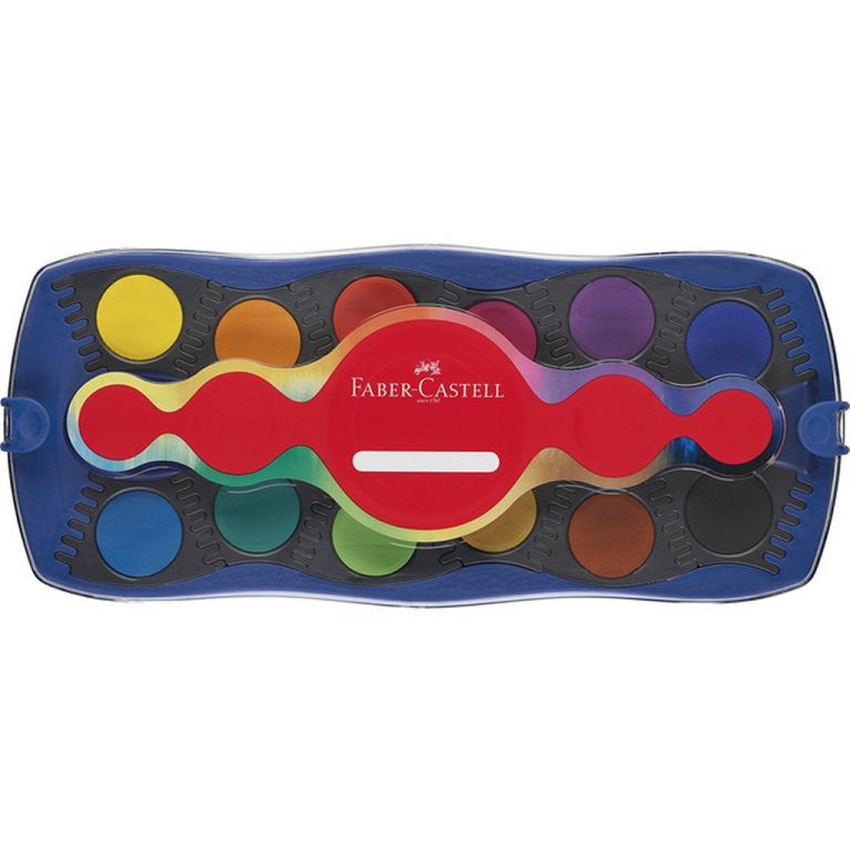 Faber Castell FC-125020 Waterverfdoos 24 Kleuren +1 Tube Verf Wit | Kopen bij Flickmyhouse