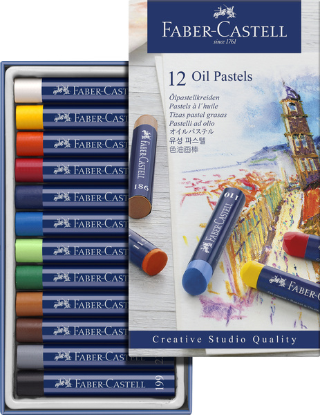 Faber Castell FC-127012 Oliepastels Creative Studio Etui A 12 Stuks | Kopen bij Flickmyhouse