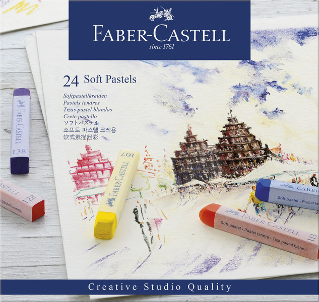 Faber Castell FC-128324 Pastelkrijt Creative Studio Softpastel 24 Delig Etui | Kopen bij Flickmyhouse