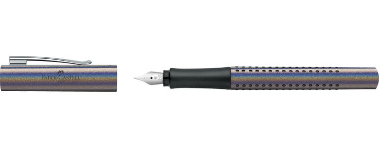 Faber Castell FC-140842 Vulpen Faber-Castell Grip Glam M Zilver | Kopen bij Flickmyhouse