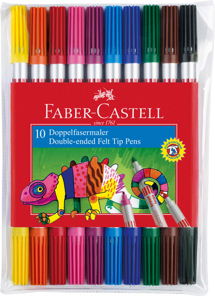Faber Castell FC-151110 Viltstiften Duo Etui Met 10 Stuks | Kopen bij Flickmyhouse
