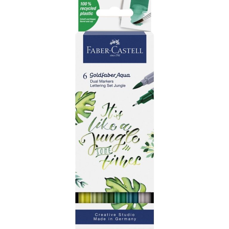 Faber Castell FC-164517 Duo Aquarelmarker Goldfaber Jungle 6 Stuks | Kopen bij Flickmyhouse