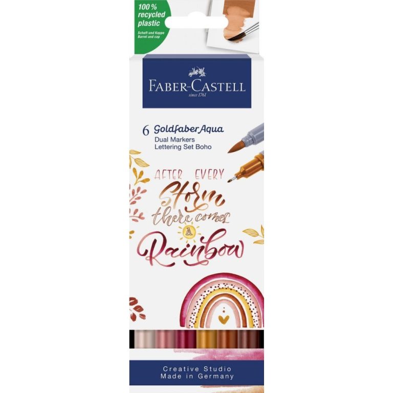 Faber Castell FC-164518 Duo Aquarelmarker Goldfaber BoHo 6 Stuks | Kopen bij Flickmyhouse