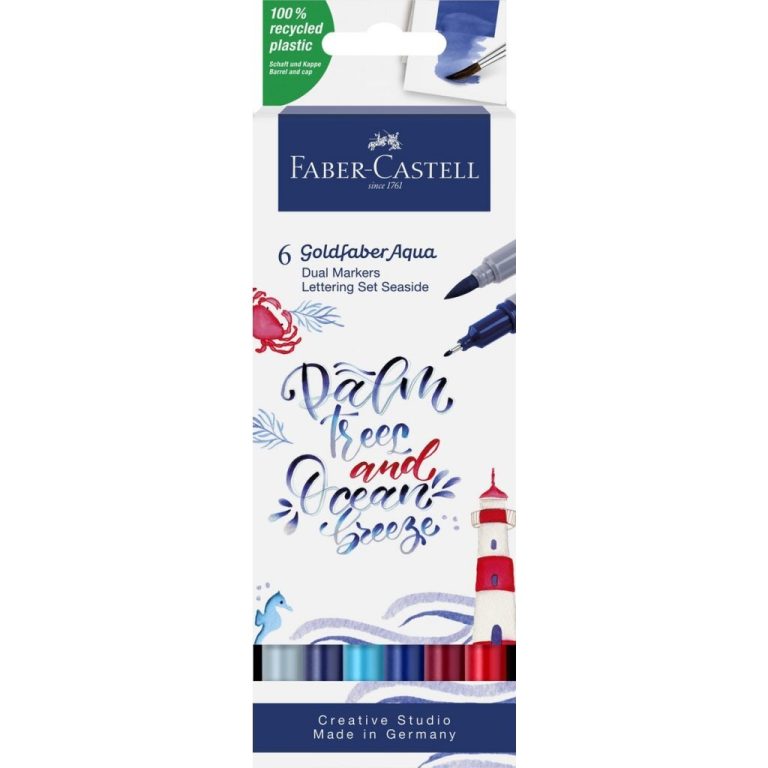 Faber Castell FC-164519 Duo Aquarelmarker Goldfaber Seaside 6 Stuks | Kopen bij Flickmyhouse