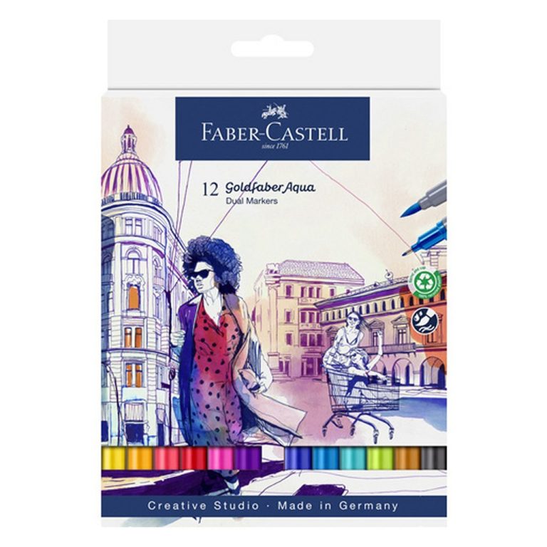 Faber Castell FC-164612 Goldfaber Duo Aquarelmarkers 12 Stuks | Kopen bij Flickmyhouse
