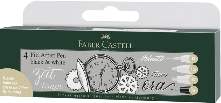 Faber Castell FC-167151 Tekenstift Faber-Castell Set Pitt Artist Pen Zwart En Wit | Kopen bij Flickmyhouse