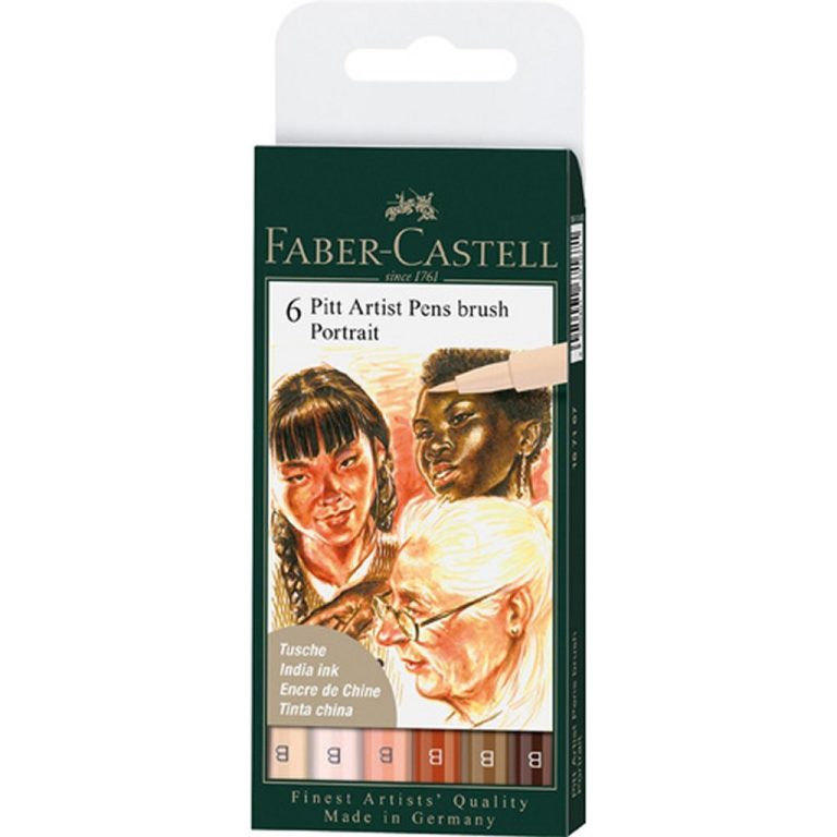 Faber Castell FC-167167 Pitt Artist Pens Brush Portrait 6 Stuks | Kopen bij Flickmyhouse