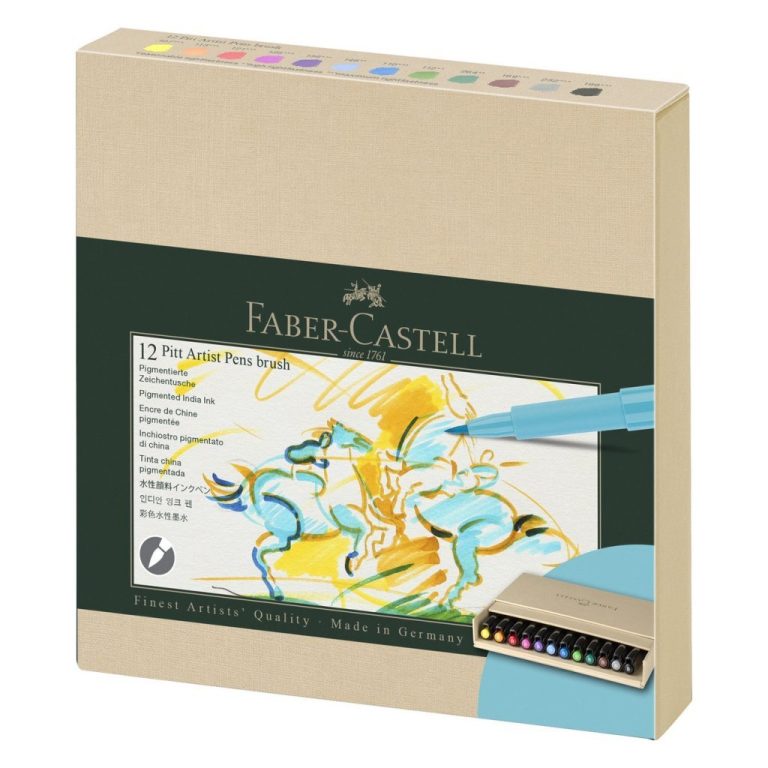 Faber Castell FC-167190 Tekenstift Pitt Artist Pen Brush 12 Stuks | Kopen bij Flickmyhouse