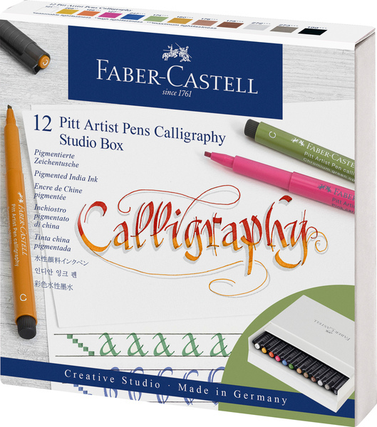 Faber Castell FC-167512 Tekenstift Faber-Castell Pitt Artist Kalligrafieset Studiobox 12 Stuks | Kopen bij Flickmyhouse