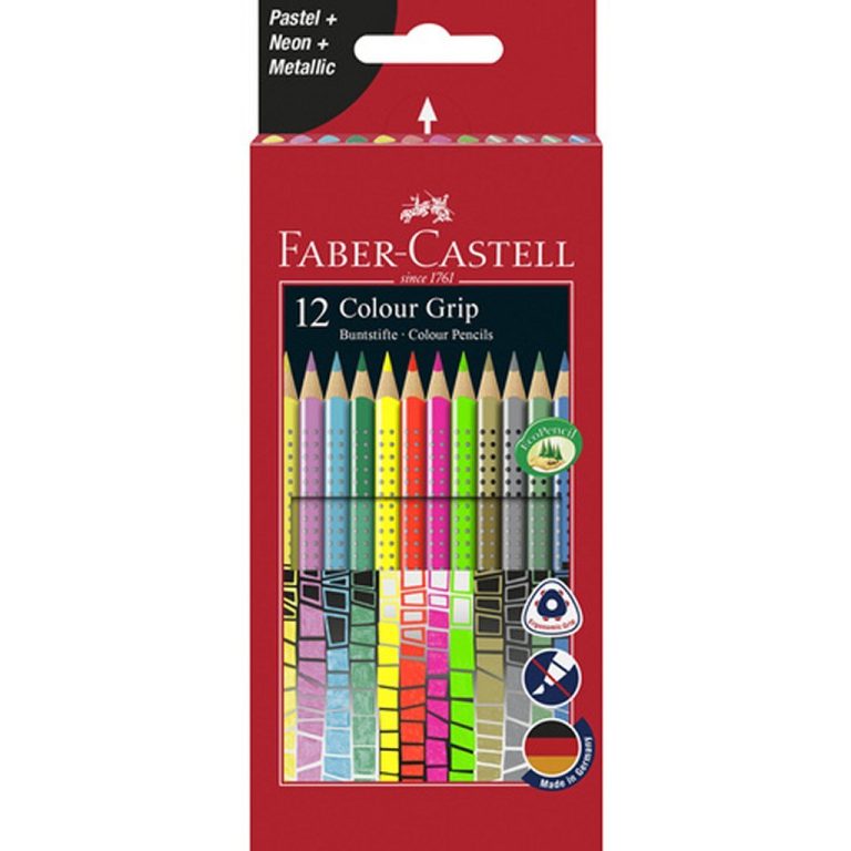 Faber Castell FC-201569 Colour Grip Kleurpotloden 12 Stuks | Kopen bij Flickmyhouse