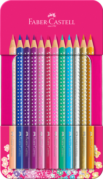 Faber Castell FC-201737 Kleurpotloden Sparkle In Roze Blik 12 Stuks | Kopen bij Flickmyhouse