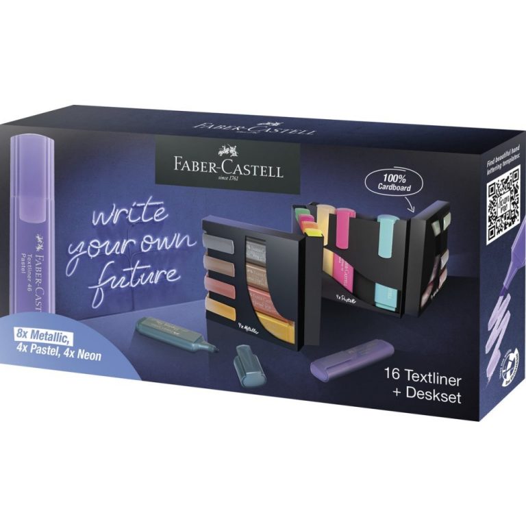 Faber Castell FC-254603 Tekstmarkers Deskset 4xNeon/4xPastel/8xMetallic | Kopen bij Flickmyhouse