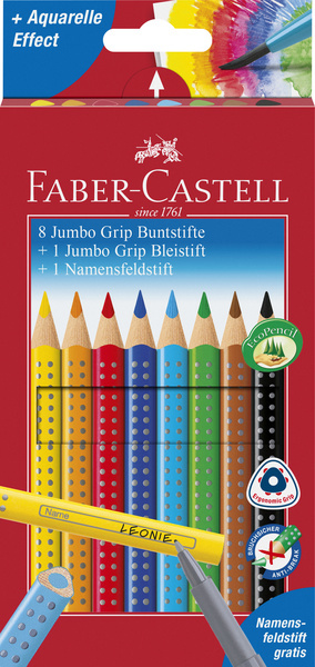 Faber Castell FC-280921 Kleurpotlood Faber-Castell Jumbo GRIP Promotieset 8 + 1 + 1 | Kopen bij Flickmyhouse