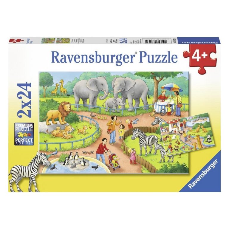 Ravensburger Puzzel Dag in de Dierentuin 2x24 Stukjes | Kopen bij Flickmyhouse