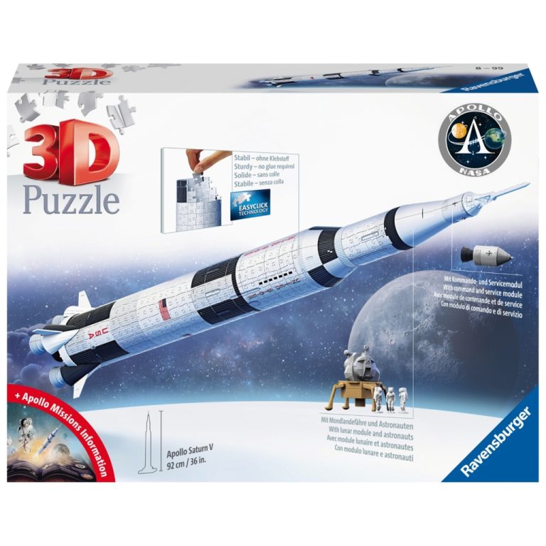 Ravensburger 3D Puzzel Apollo Saturn V Raket 440 Stukjes | Kopen bij Flickmyhouse