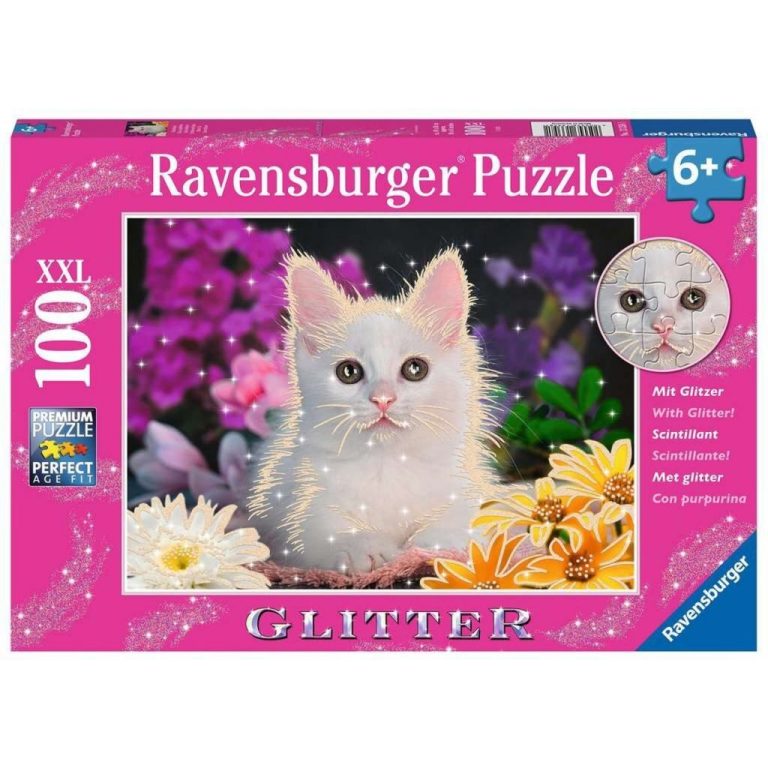 Ravensburger Puzzel Glitter Katje 100 XXL Stukjes | Kopen bij Flickmyhouse
