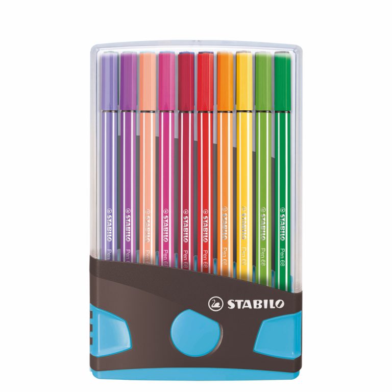 Stabilo Pen 68 in 20 Kleuren Antraciet/Blauw | Kopen bij Flickmyhouse